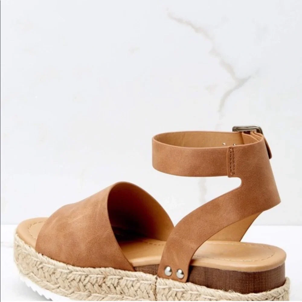!! NEW !! Platform Espadrille Sandals in Camel - Picture 7 of 8